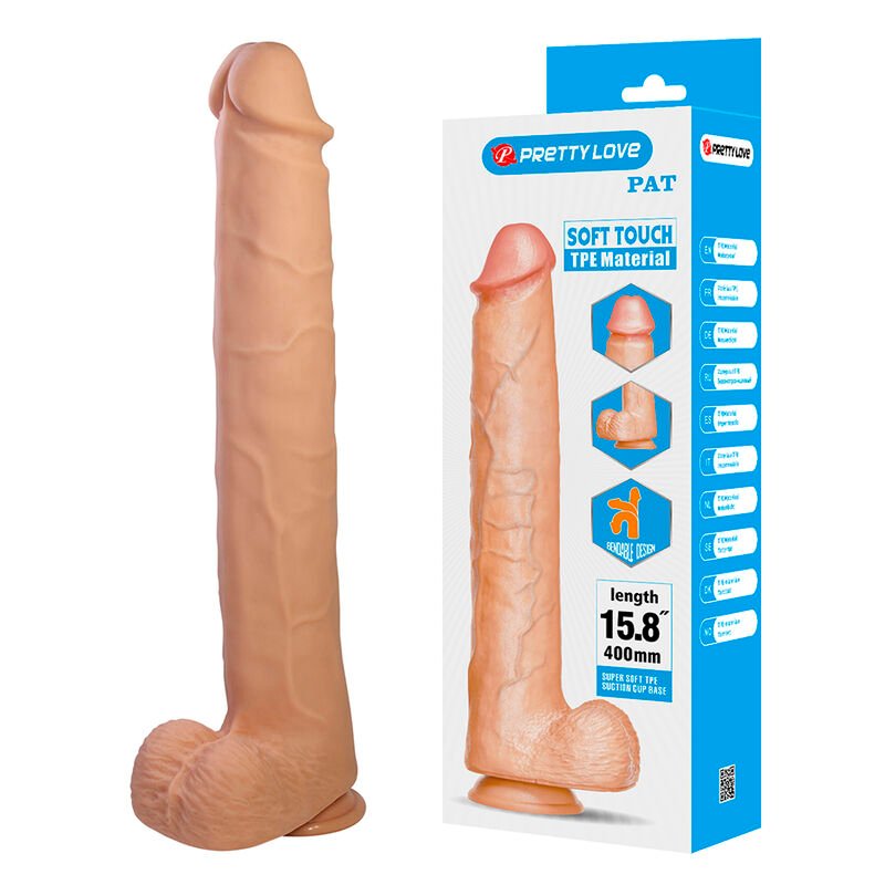 Comprar Pretty Love - Pat Flexible Realistic Dildo With Suction Cup Flesh 40 Cm -ø- 6 Cm