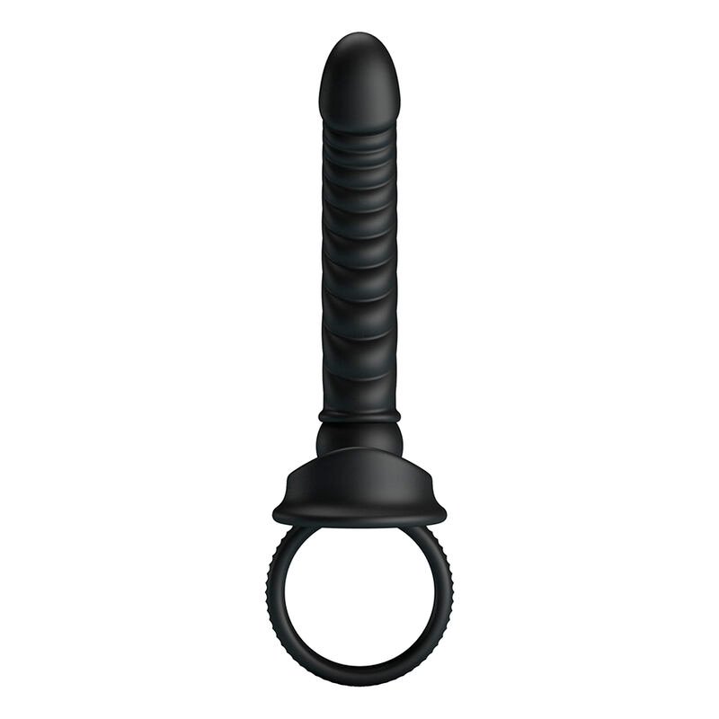 PRETTY LOVE - MERRITT ANAL VIBRATOR WITH RING AND VIBRATION BLACK