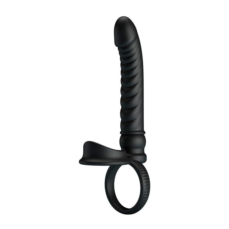 PRETTY LOVE - MERRITT ANAL VIBRATOR WITH RING AND VIBRATION BLACK