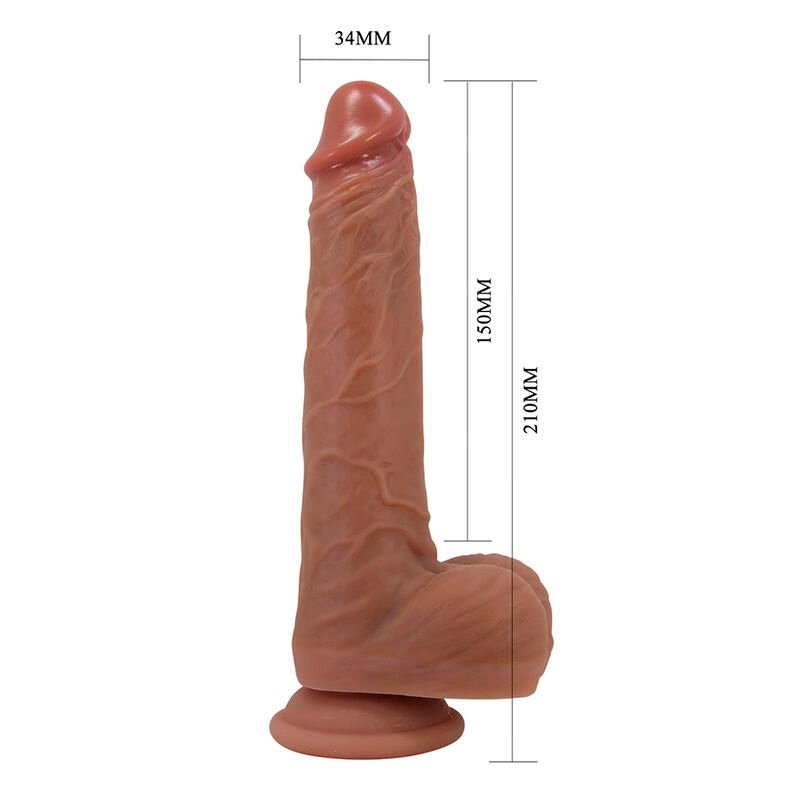 PRETTY LOVE - JONATHAN REALISTIC THRUSTING VIBRATOR WITH REMOTE CONTROL BROWN
