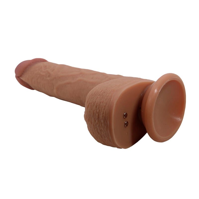 PRETTY LOVE - TOMMY REALISTIC THRUSTING VIBRATOR WITH REMOTE CONTROL DARK BROWN