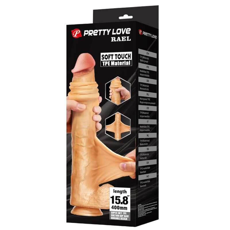 Comprar Pretty Love - Rael Flexible Realistic Dildo With Suction Cup 40 Cm -ø- 6 Cm Brown