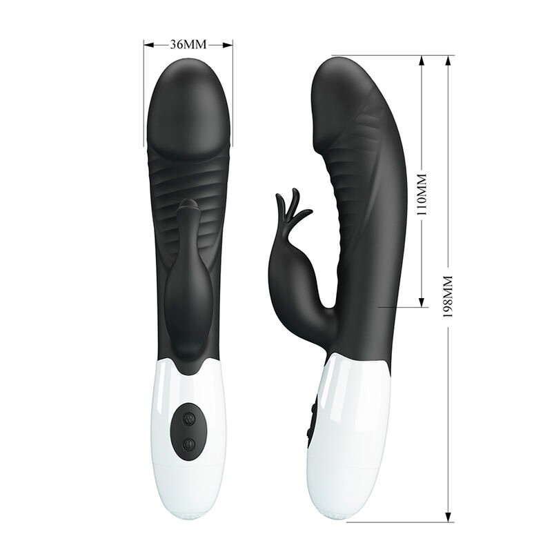 PRETTY LOVE - RASMUSSEN 30 FUNCTION RABBIT VIBRATOR BLACK