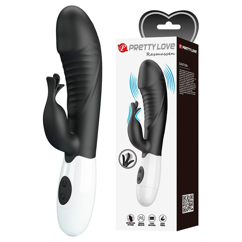 PRETTY LOVE - RASMUSSEN 30 FUNCTION RABBIT VIBRATOR BLACK HIGH TECH