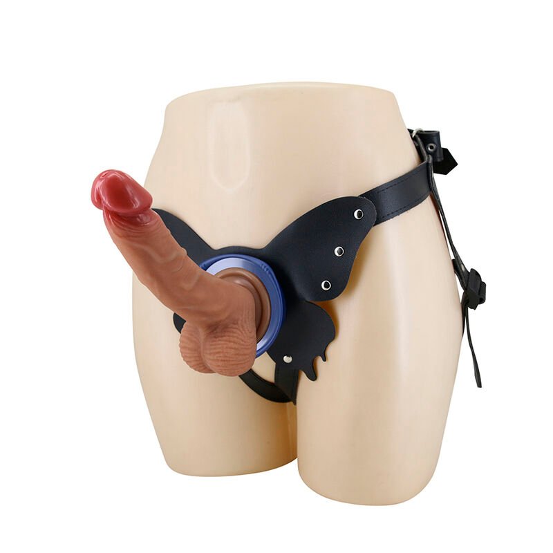 PRETTY LOVE - YETI STRAP-ON HARNESS WITH SUCTION DILDO FLESH