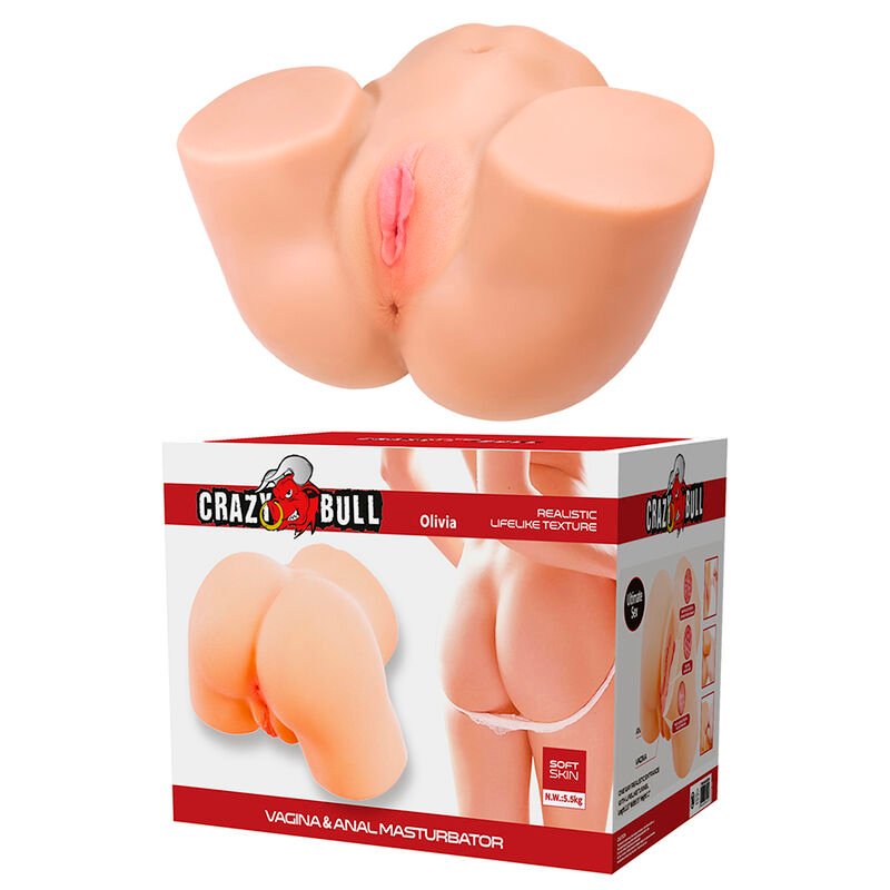Comprar Crazy Bull - Olivia Double Vaginal And Anal Vibrating Masturbator Flesh