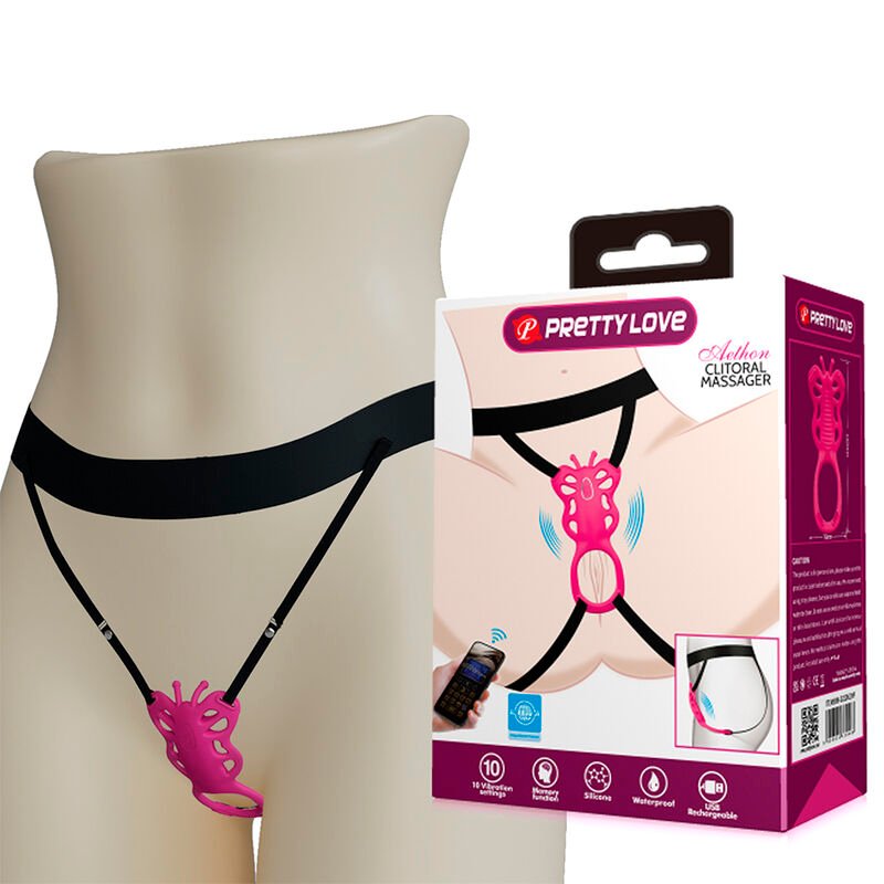 PRETTY LOVE - BUTTERFLY APP CONTROL PANTY MASSAGER PINK APP SERIES