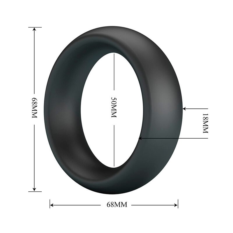 CRAZY BULL - ELIO SILICONE COCK RING BLACK