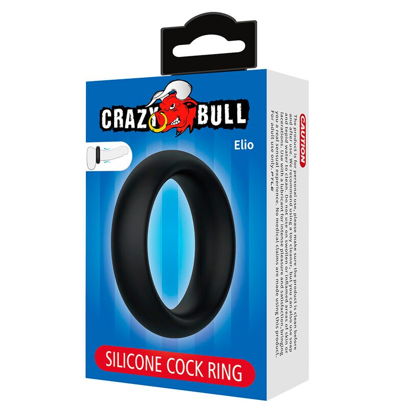 CRAZY BULL - ELIO SILICONE COCK RING BLACK
