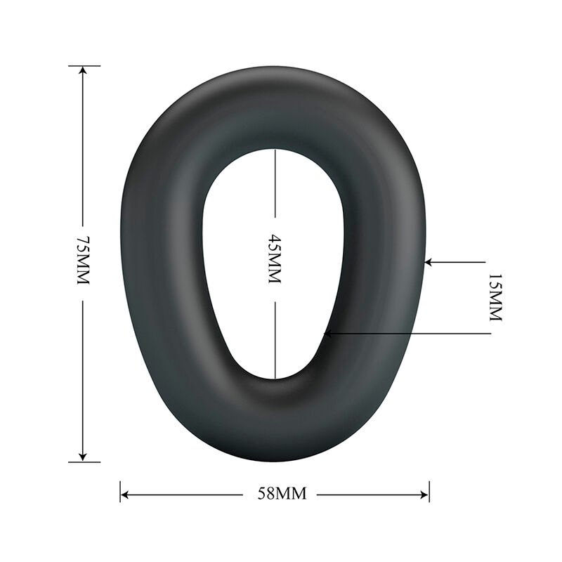 CRAZY BULL - VESPER SUPER SOFT SILICONE COCK RING BLACK