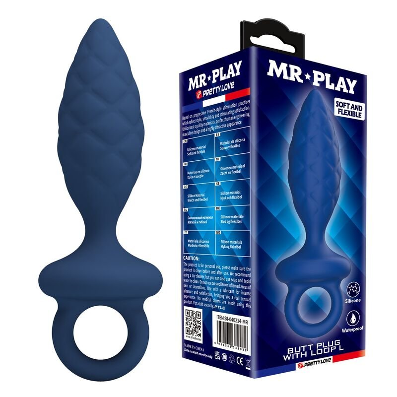 Comprar Mr Play - Textured Anal Plug With Ring Blue L