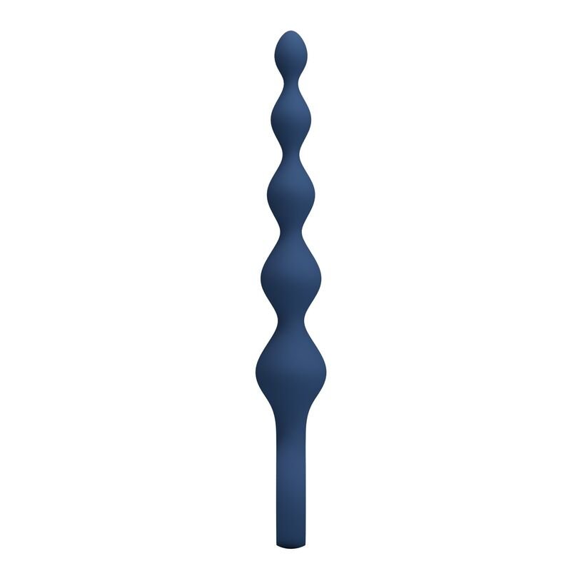 MR PLAY - BLUE SILICONE ANAL BEADS & ANAL PLUG 20.4 CM