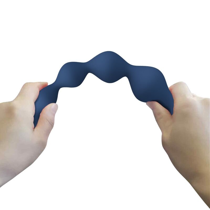MR PLAY - BLUE SILICONE ANAL BEADS & ANAL PLUG 20.4 CM