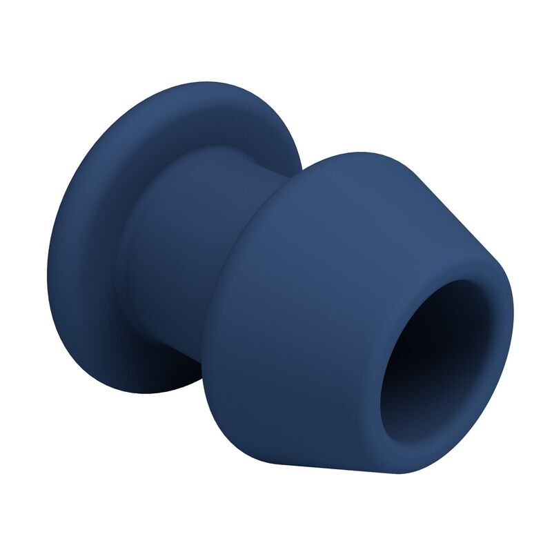 MR PLAY - JACK BLUE SILICONE HOLLOW ANAL PLUG SIZE M