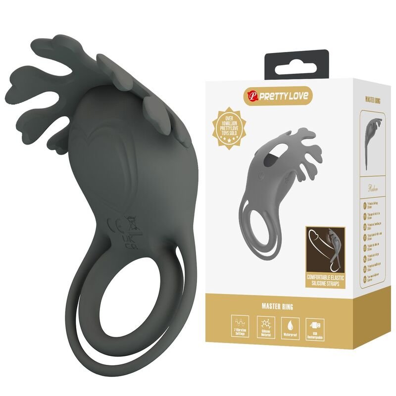PRETTY LOVE - RECHARGEABLE VIBRATING RING WITH STIMULATOR