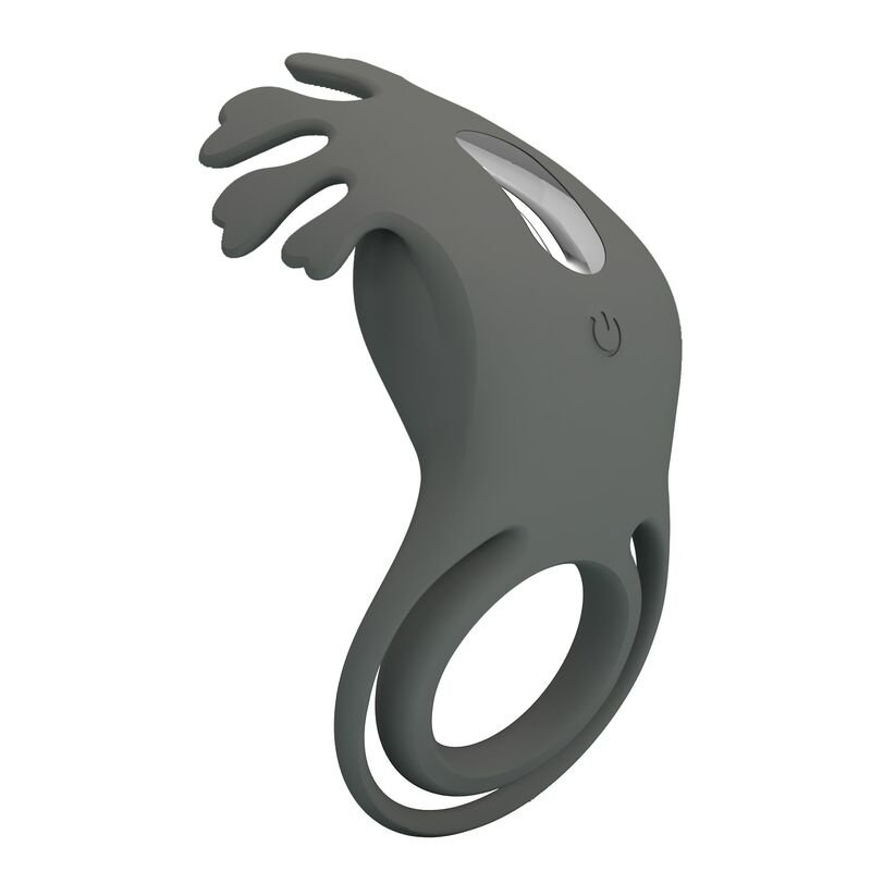 PRETTY LOVE - RECHARGEABLE VIBRATING RING WITH STIMULATOR FOR HIM