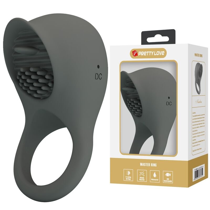 PRETTY LOVE - RECHARGEABLE VIBRATING RING WITH ORAL STIMULATION