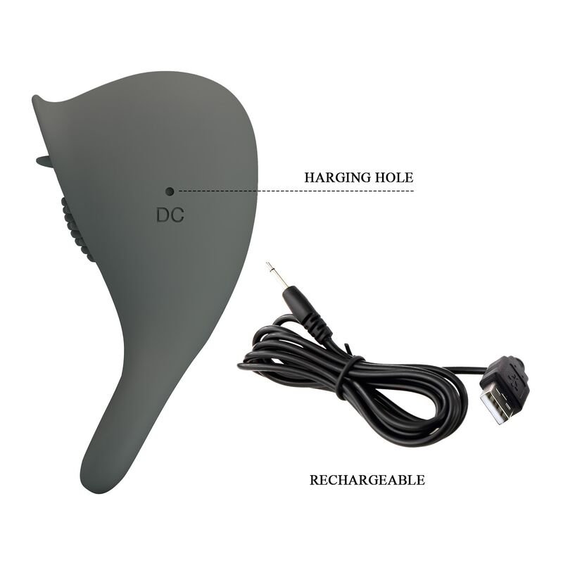 PRETTY LOVE - RECHARGEABLE VIBRATING RING WITH ORAL STIMULATION