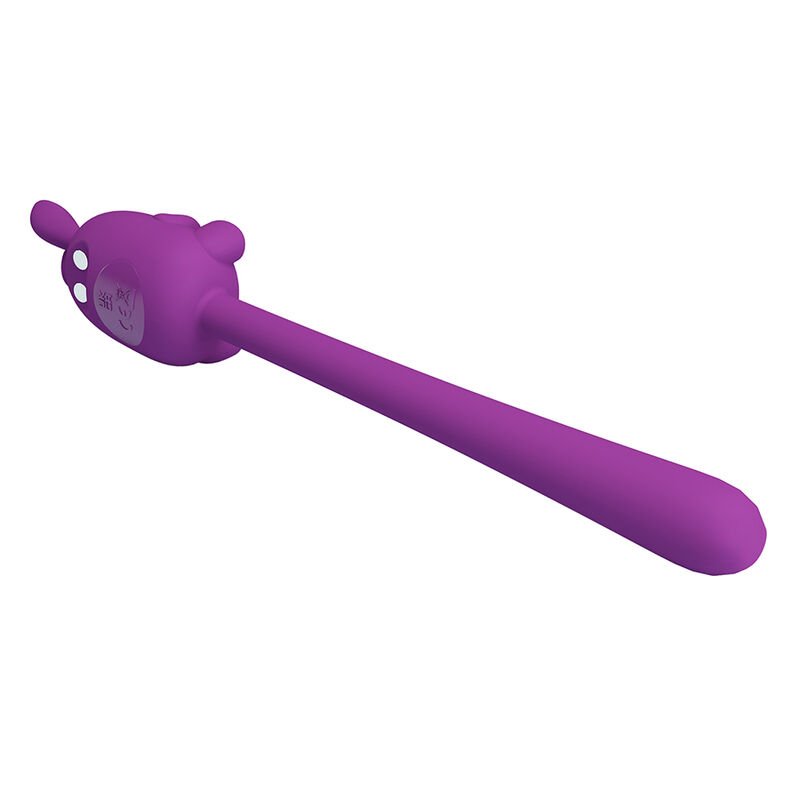 PRETTY LOVE - CUTE BUNNY FLIRTING STICK FLEXIBLE VIBRATOR USB RECHARGEABLE PURPLE