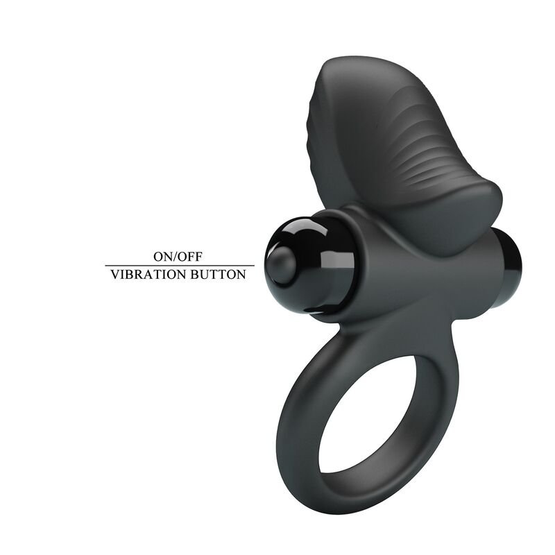 PRETTY LOVE - ADRIEN VIBRATING PENIS RING 10 FUNCTIONS BLACK