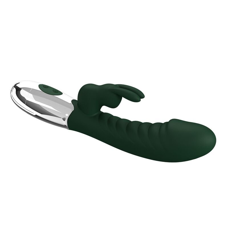 PRETTY LOVE - NAUGHTY BUNNY RABBIT VIBRATOR 30 FUNCTIONS USB RECHARGEABLE GREEN
