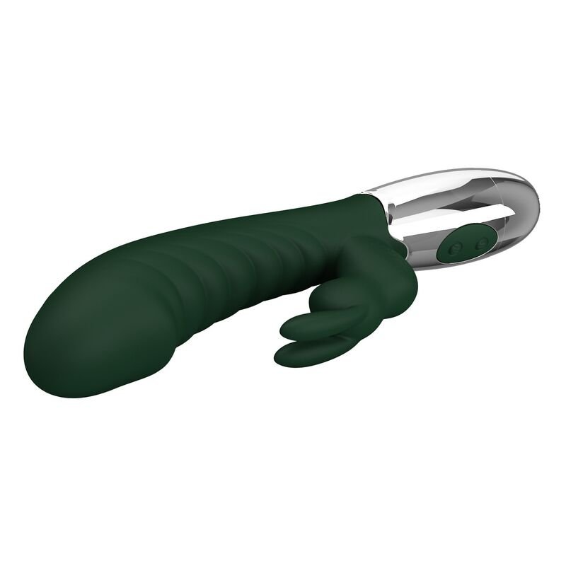 PRETTY LOVE - NAUGHTY BUNNY RABBIT VIBRATOR 30 FUNCTIONS USB RECHARGEABLE GREEN