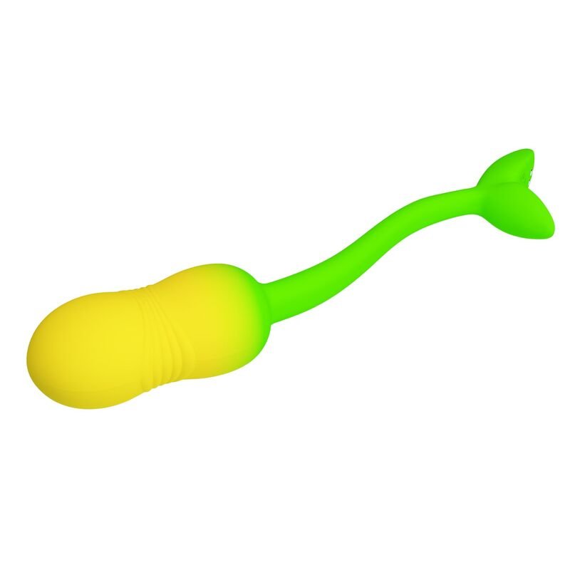 PRETTY LOVE - PULSEN APP CONTROL VIBRATING EGG 12 FUNCTIONS USB RECHARGEABLE GREEN-YELLOW