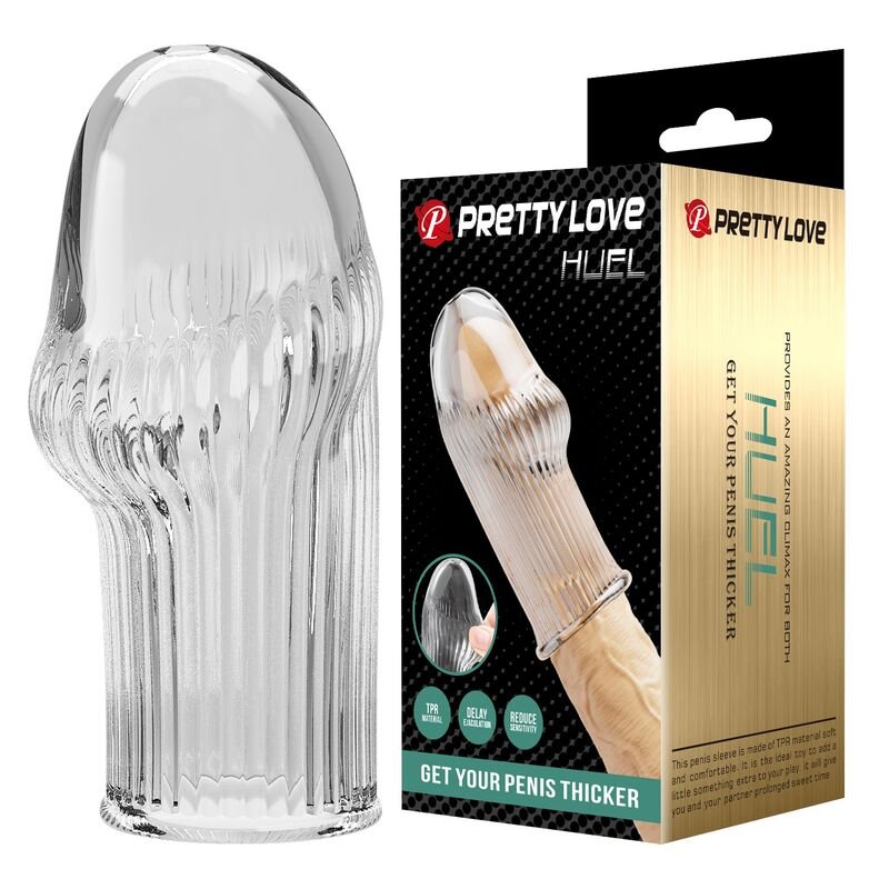PRETTY LOVE - HUEL PENIS SLEEVE GET YOUR PENIS THICKER TRANSPARENT FOR HIM
