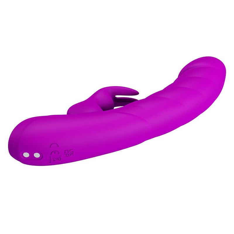 PRETTY LOVE - MONICA RECHARGEABLE DUAL STIMULATION G-SPOT AND CLITORAL VIBRATOR PURPLE