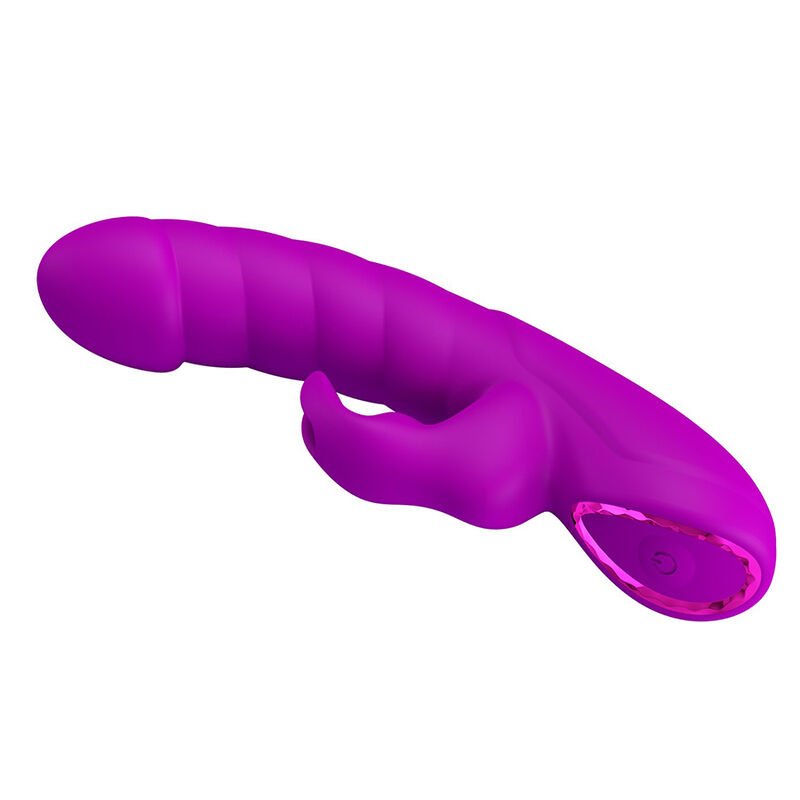 PRETTY LOVE - MONICA RECHARGEABLE DUAL STIMULATION G-SPOT AND CLITORAL VIBRATOR PURPLE