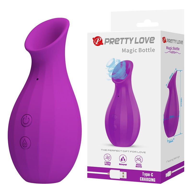 PRETTY LOVE - MAGIC BOTTLE RECHARGEABLE CLITORAL SUCTION STIMULATOR PURPLE HIGH TECH