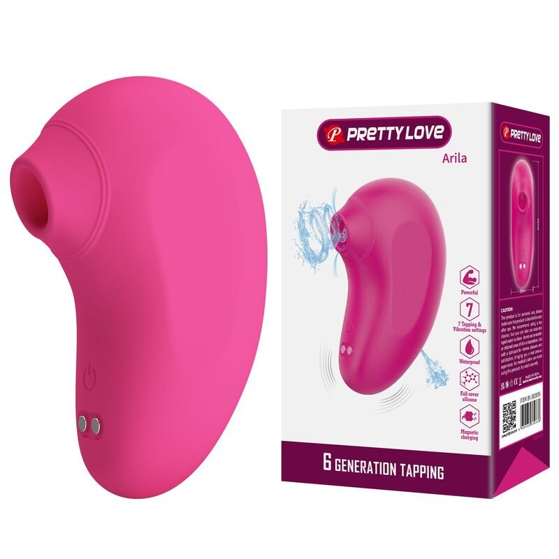 PRETTY LOVE - ARILA RECHARGEABLE CLITORAL SUCTION STIMULATOR WITH VIBRATION PINK HIGH TECH