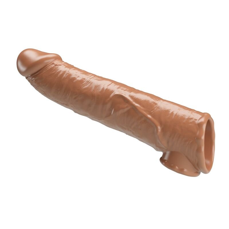 PRETTY LOVE - ADJUSTABLE PENIS EXTENSION SLEEVE 26 CM Ø 4 CM BROWN