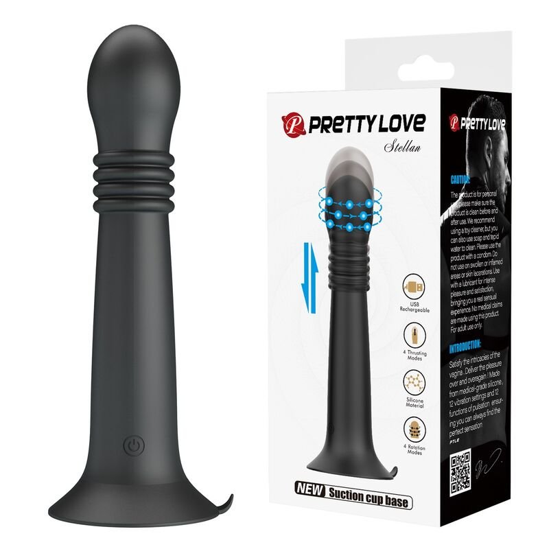 PRETTY LOVE - STELLA USB RECHARGEABLE ROTATING AND THRUSTING MASSAGER HIGH TECH
