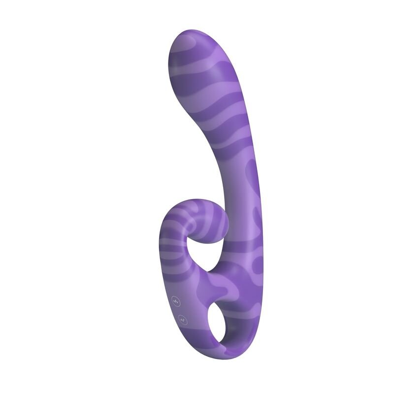 PRETTY LOVE - SUMMER DOUBLE-ENDED VIBRATOR WITH HANDLE 19 CM Ø 3.5 CM PURPLE
