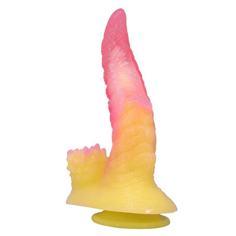 Comprar Power Monsters - Ripplied Monster Fantasy Dildo With Suction Cup 22.5 Cm ø 5.5 Cm Pink & Yellow