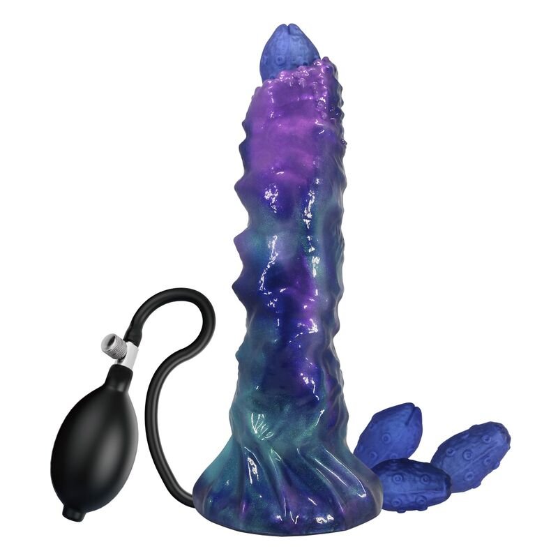 POWER MONSTERS - DUSKWALKER SENTINEL TRICOLOR INFLATABLE FANTASY SILICONE DILDO 23 CM Ø 5 CM POWER MONSTERS
