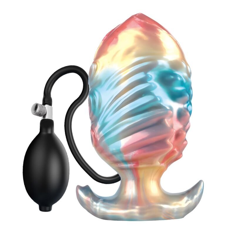 POWER MONSTERS - EBON LEVIATHAN TRICOLOR INFLATABLE FANTASY ANAL PLUG 18 CM POWER MONSTERS