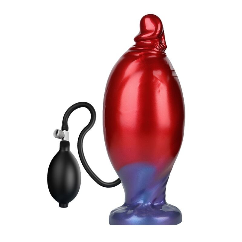 POWER MONSTERS - SHADOW BEHEMOTH BICOLOR INFLATABLE FANTASY SILICONE DILDO 22 CM Ø 5 CM POWER MONSTERS