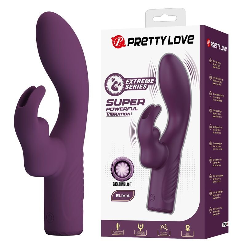 PRETTY LOVE - OLIVIA RECHARGEABLE RABBIT VIBRATOR 10 FUNCTIONS DILDOS