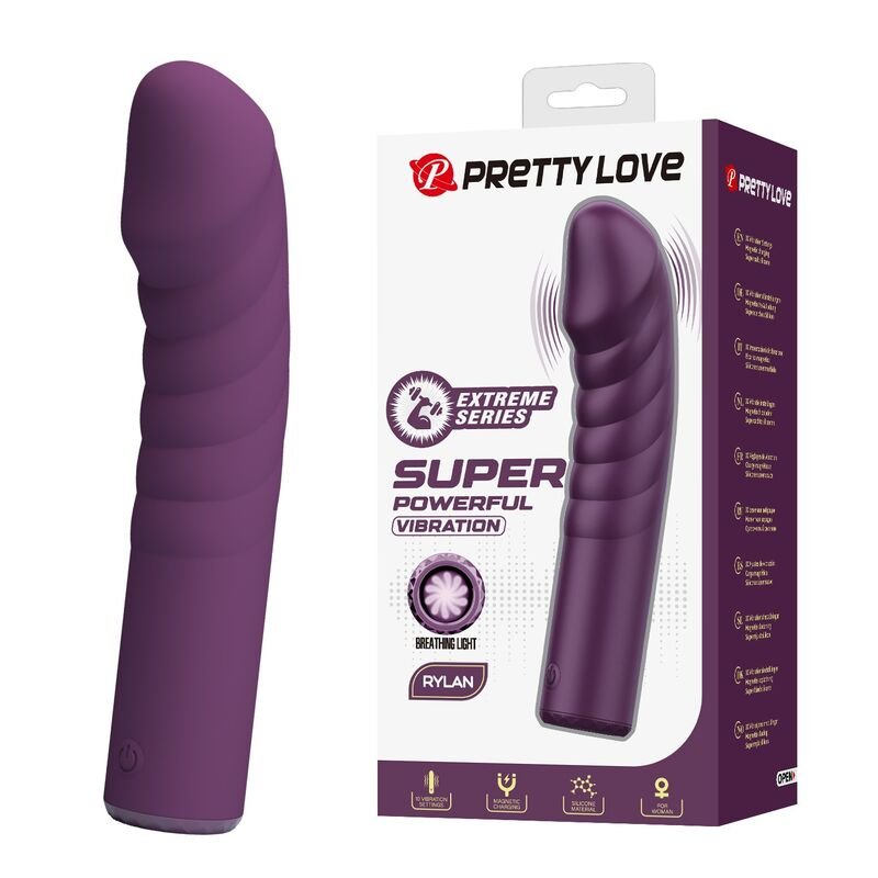 PRETTY LOVE - RYLAND RECHARGEABLE VIBRATOR 10 FUNCTIONS PURPLE HIGH TECH