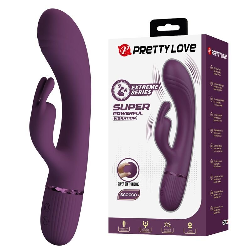PRETTY LOVE - ROCCO RECHARGEABLE RABBIT VIBRATOR 10 FUNCTIONS PURPLE HIGH TECH