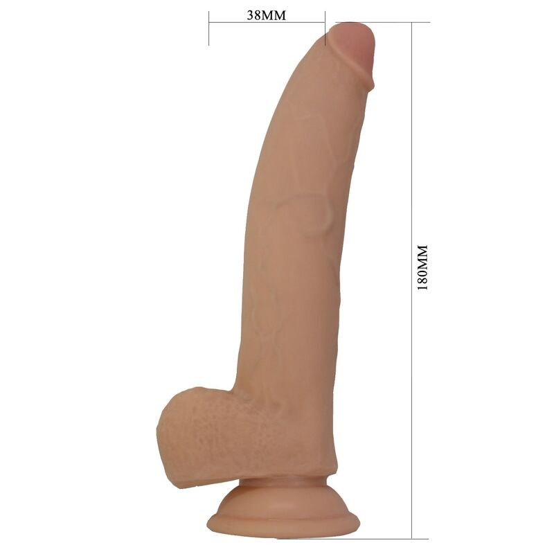 PRETTY LOVE - ELLCUMENT REALISTIC FLEXIBLE DILDO 18 CM Ø 4.5 CM TPE NATURAL