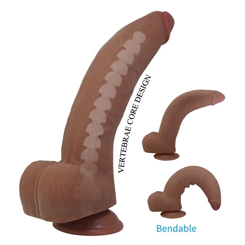 PRETTY LOVE - ULRIC REALISTIC FLEXIBLE DILDO 26 CM Ø 5.5 CM TPE BROWN