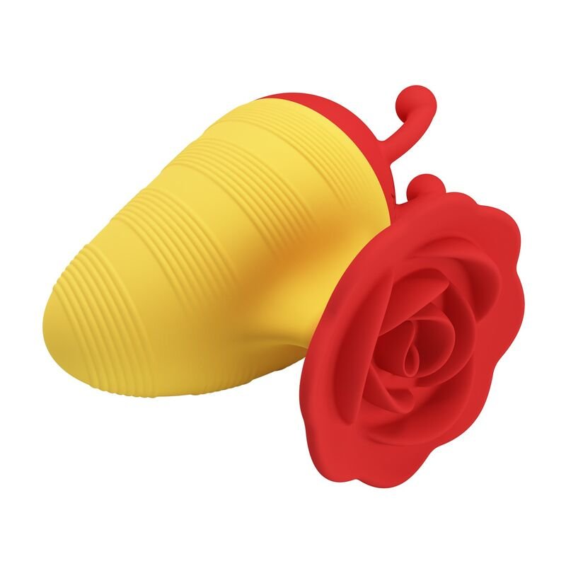 PRETTY LOVE - LITTLE BEE RECHARGEABLE CLITORAL STIMULATOR 7 MODES RED/YELLOW HIGH TECH