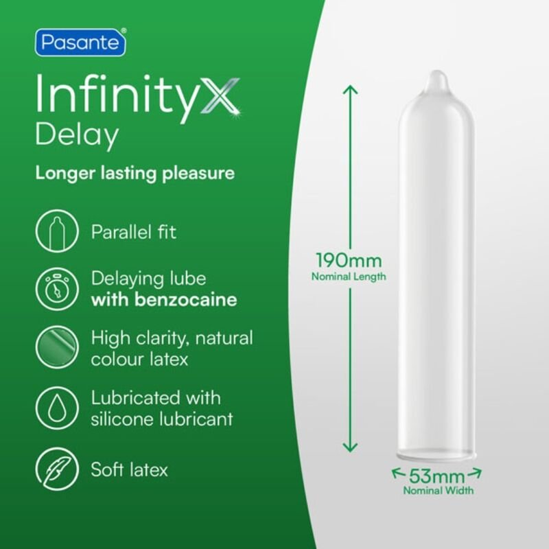 PASANTE - DELAY INFINITY CONDOMS BOX 144 UNITS