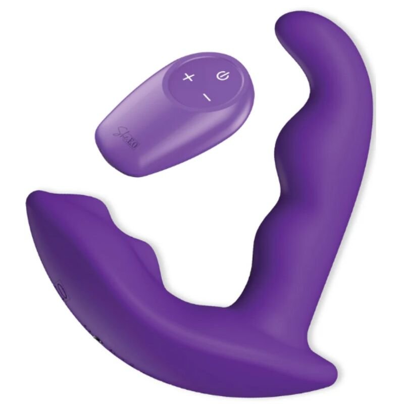 SHE.E.O - ROTATING VIBRATING ANAL STIMULATOR WITH REMOTE CONTROL - PURPLE She.E.O