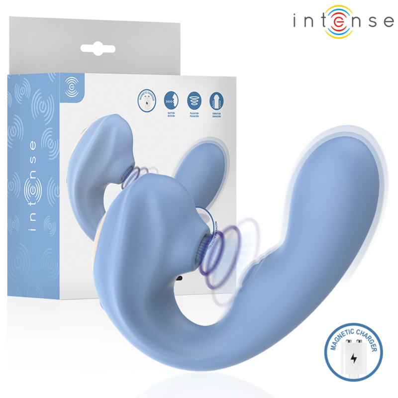 INTENSE - GINA MULTIFUNCTION CLITORAL STIMULATOR BLUE INTENSE HIGH TECH
