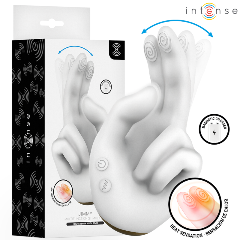 INTENSE - JIMMY HAND-SHAPED MULTIFUNCTION STIMULATOR WITH VIBRATION AND HEAT INTENSE HIGH TECH