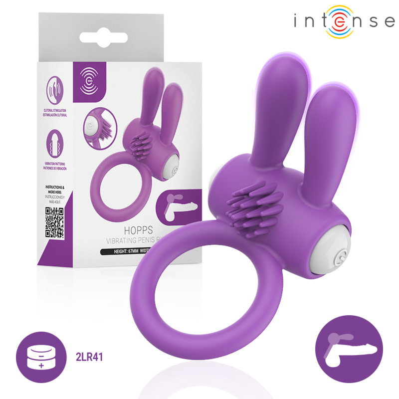 Comprar Intense - Hopps Vibrating Penis Ring With Clitoral Stimulation Purple